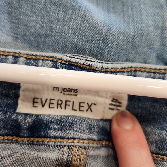 M Maurices Everflex Denim Jeans Blue Straight Leg Midrise Stretch Plus Size 22W - Picture 6 of 8
